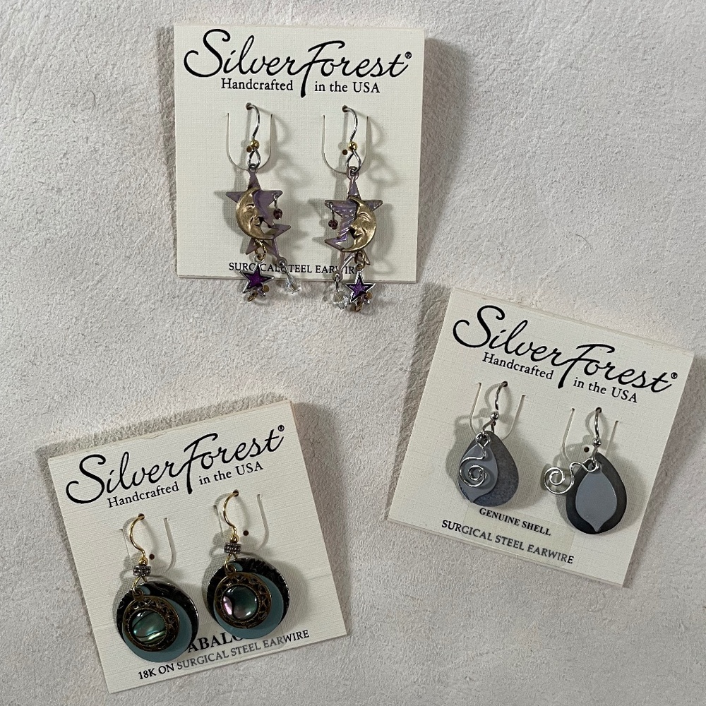 Silver Forest Earrings NWT